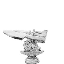 Inboard Hydroplane Boat Silver Trophy Figure