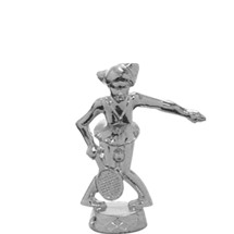 Comic Tennis Female Silver Trophy Figure