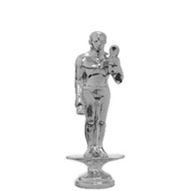 Obedience Dog Silver Trophy Figure