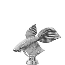 Tropical Fish Silver Trophy Figure