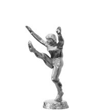 Football Kicker Silver Trophy Figure