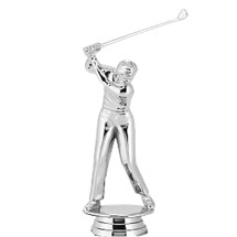 Golf Male Silver Trophy Figure