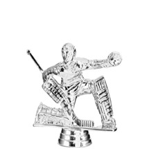 Ice Hockey Goalie Silver Trophy Figure