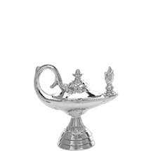 Lamp of Learning Silver Trophy Figure