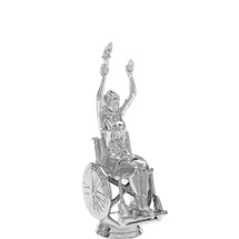 Wheelchair Victory Female Silver Trophy Figure