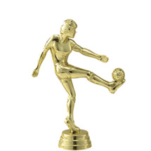 Soccer Kicker Female Gold Trophy Figure