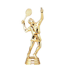Tennis w/Racquet Male Gold Trophy Figure