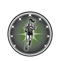 Female Cross Country Runner Emblem