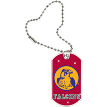 1 1/8 x 2" Falcons Mascot Sports Tag with Key Chain