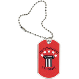 1 1/8 x 2" Outstanding Student Sports Tag with Key Chain
