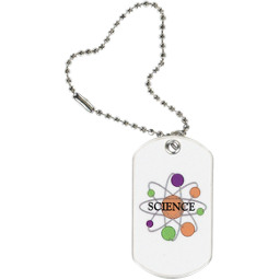 1 1/8 x 2" Science Sports Tag with Key Chain