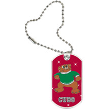 1 1/8 x 2" Cubs Mascot Sports Tag with Key Chain