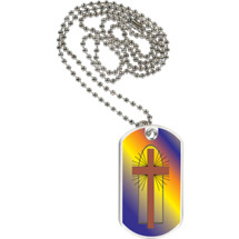1 1/8 x 2" Religious Tag with Neck Chain