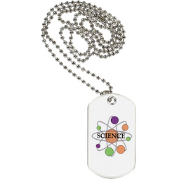 1 1/8 x 2" Science Sports Tag with Neck Chain
