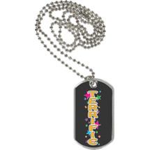 1 1/8 x 2" Terrific Sport Tag with 24 in. Neck Chain