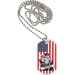 1 1/8 x 2" History Sports Tag with Neck Chain