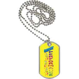 1 1/8 x 2" Great Performance Sport Tag with 24 in. Neck Chain