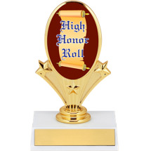 5 3/4" High Honor Roll Oval Riser Trophy 