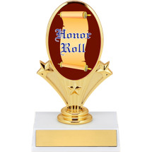 5 3/4" Honor Roll Oval Riser Trophy
