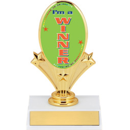 5 3/4" Winner Oval Riser Trophy 