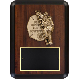 9 x 12" Fire Department To Serve and Protect Plaque