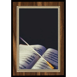 Music Plaque with Sheet Music Image