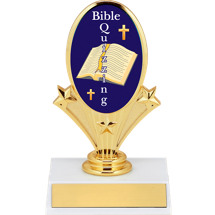 5 3/4" Bible Quizzing Oval Riser Trophy