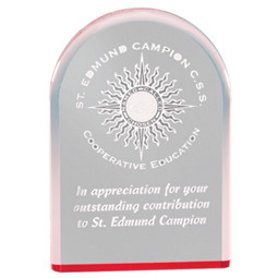Curved Red Reflective Clear Award