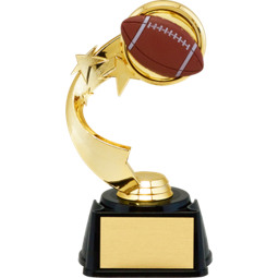 7" 3D Football Emblem Trophy with Star Riser