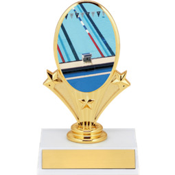 5 3/4" Swimming Oval Riser Trophy