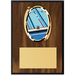 Swim Plaque - 5 x 7" Oval Emblem Plaque