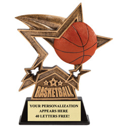 6 1/4" Sport Star Trophy - Basketball