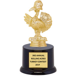 Comic Turkey Trophy with Black Acrylic Base 