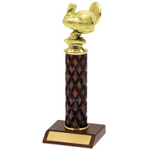 Turkey Trophy with Diamond Cut Round Column