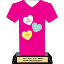 Valentine's Day Trophy - Conversation Hearts - Pink - 7 inches