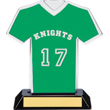 7" Green Team Name and Number Jersey Shirt Trophy