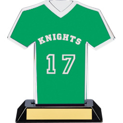 7" Green Team Name and Number Jersey Shirt Trophy
