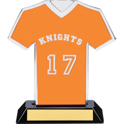 7" Orange Team Name and Number Jersey Shirt Trophy