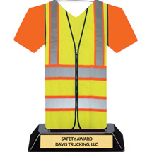 Safety Vest - Frontline Hero Trophy - 7 inches