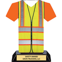 Safety Vest - Frontline Hero Trophy - 7 inches