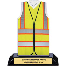Safety Vest - Sleeveless Frontline Hero Trophy - 7 inches