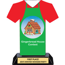 Gingerbread House Competition Trophy - 7 inches