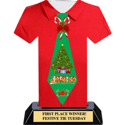 Tacky Christmas Tie Trophy - 7 inches