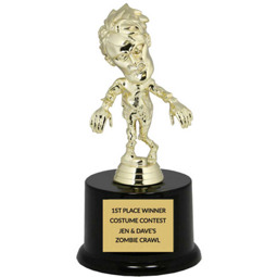 Zombie Trophy with Black Acrylic Trophy Base 