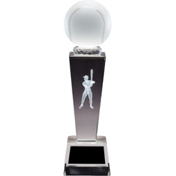 Baseball Trophy - Optical Crystal Male Baseball Award