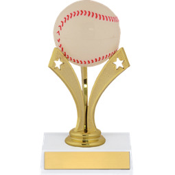 Baseball Trophy - Baseball Trophy with Star Riser