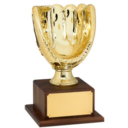 Baseball Glove Trophy - Gold Finish Baseball Glove Trophy
