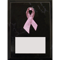 4" x 6" Pink Ribbon Plaque