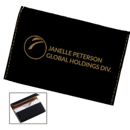 Custom Black Leatherette Business Card Case