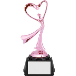 Dance Trophy - Pink All-Star Heart Dancer Trophy